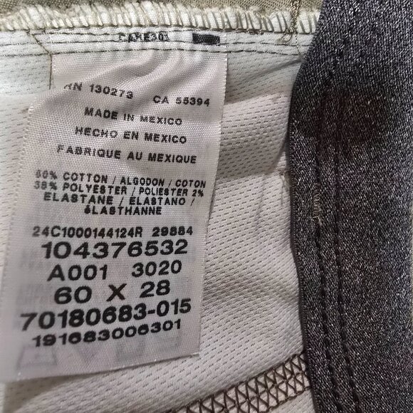 Lee Extreme Motion Men's Relaxed Taper Pants Big and Tall Khaki Size 60x28 NWT - Picture 12 of 12